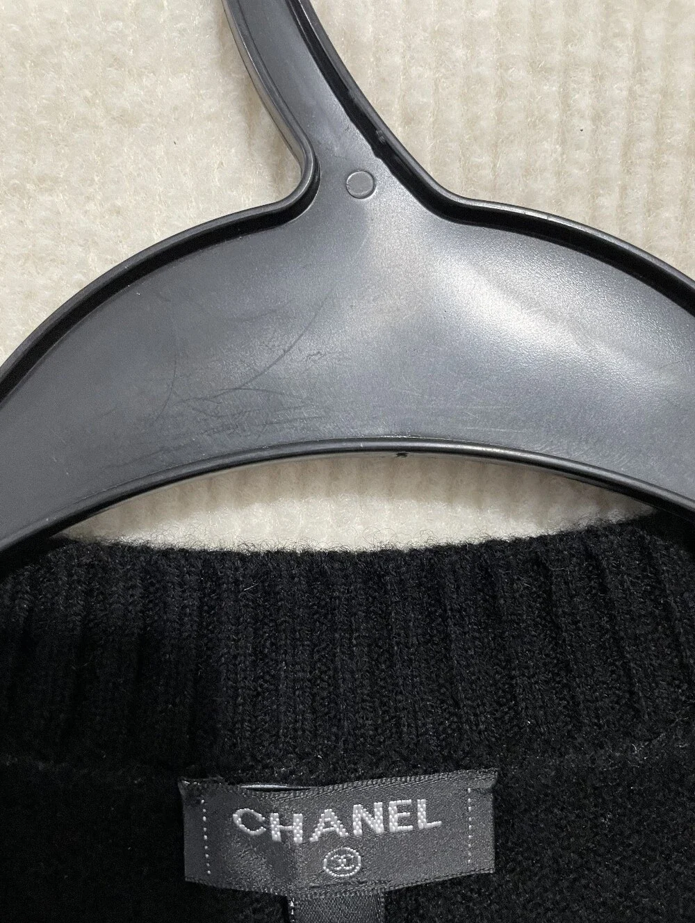 Chanel Black Knit Cropped Cardigan